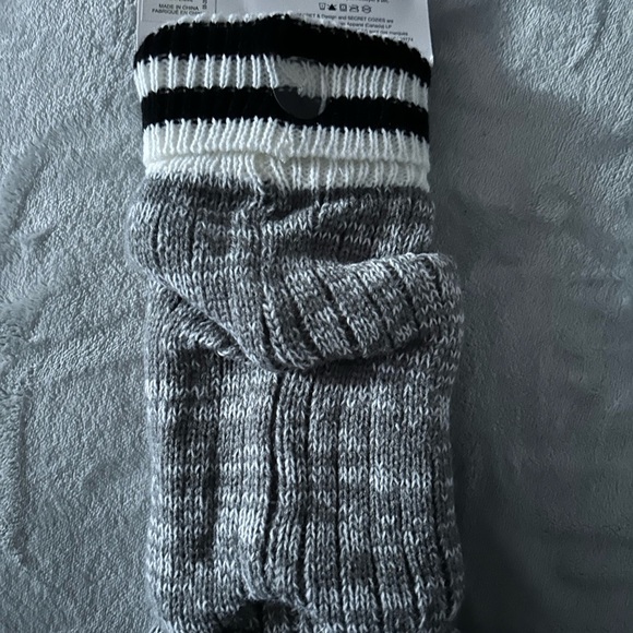Women's Cozy Leg Warmers - Black and Gray - Picture 5 of 8